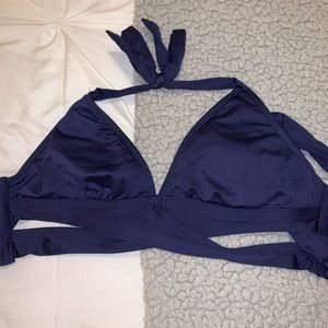 navy blue bikini top